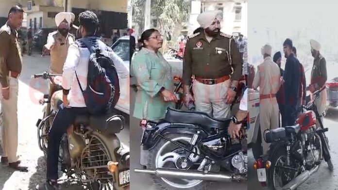 Jalandhar News: DAV College के बाहर पुलिस का एक्शन, काटे चालान, देखें वीडियो