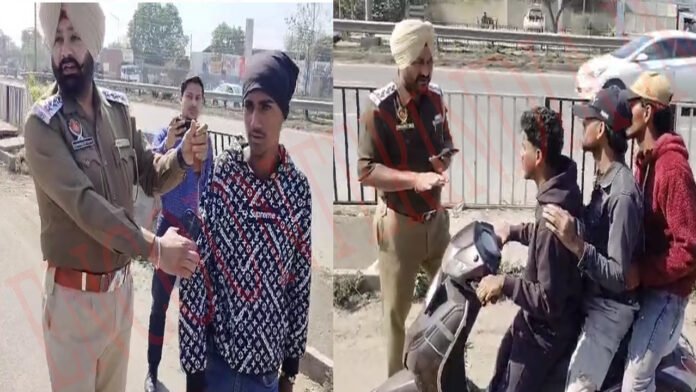 Jalandhar News: National Highway पर Police ने काटे गाड़ियों के चालान, युवक से मिला हथियार, देखें वीडियो