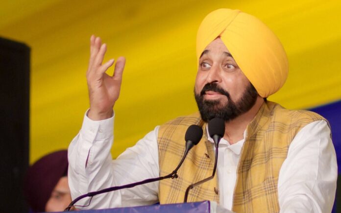 CM Bhagwant Mann inaugurating development projects in Tanda Kandi region Punjab